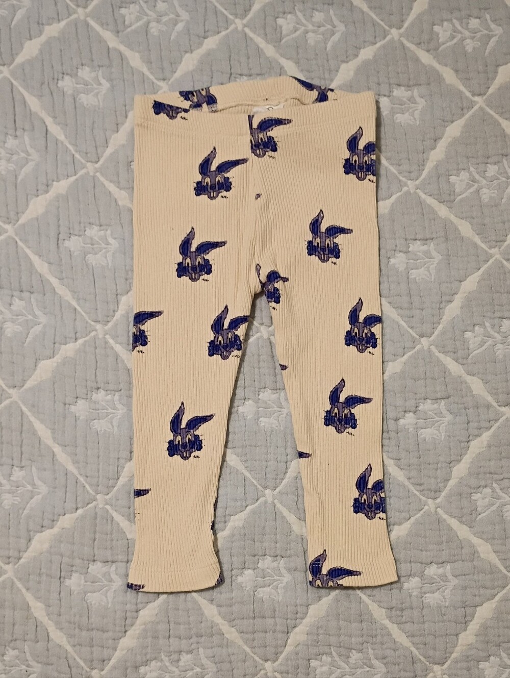 Wynken Ribbed Organic Cotton Leggings 9-12 Months EUC